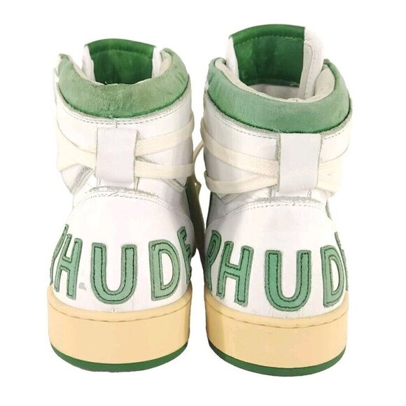 Rhude Rhecess-Hi Sneakers 8 Men's Hunter Green Sneakers Rare - Picture 6 of 13